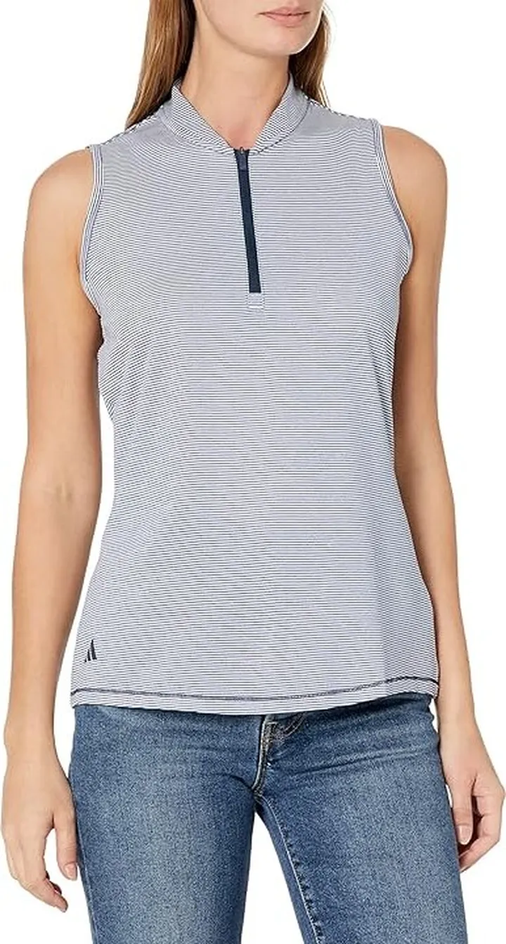 adidas Golf Two-Color Ottoman Polo Shirt (Collegiate Navy) Women's Clothing