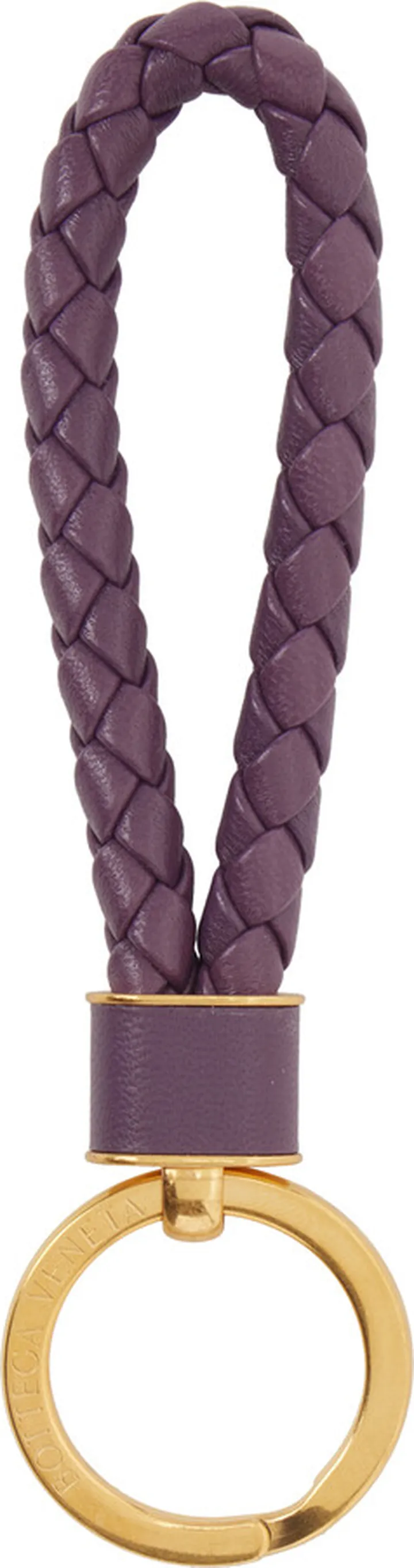 Bottega Veneta Purple Intreccio Keychain