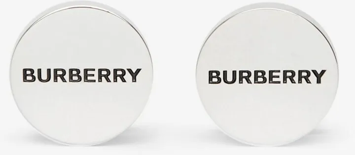 Burberry Logo Detail Palladium-plated Cufflinks