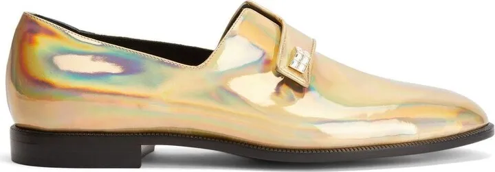 Marty iridescent-leather loafers