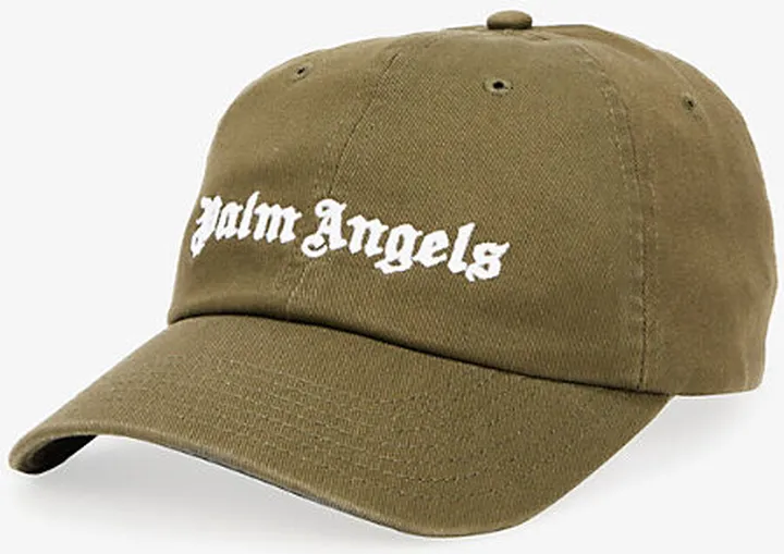 Mens Green White Logo-embroidered Cotton Baseball cap