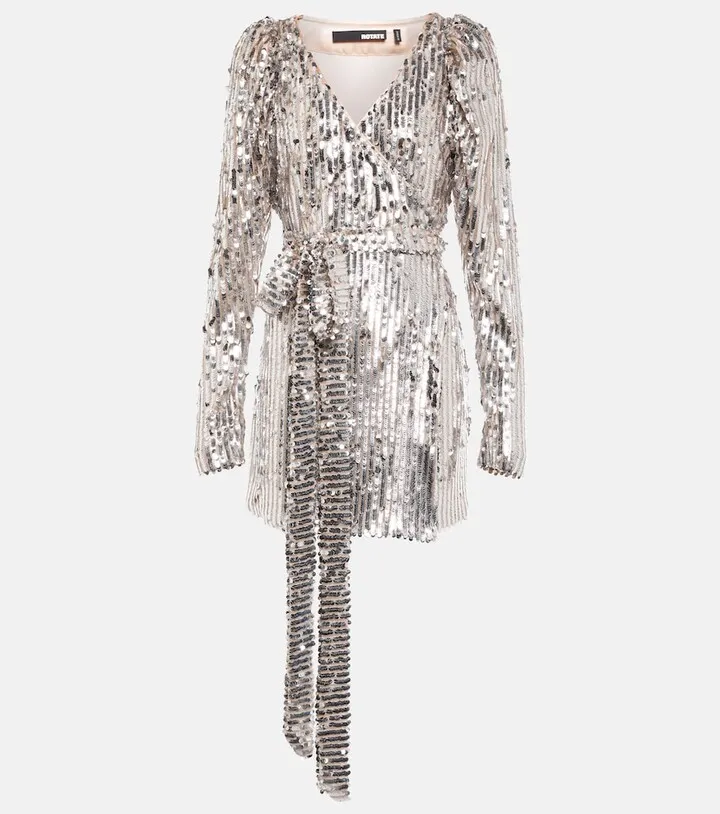 Bridget sequined wrap minidress