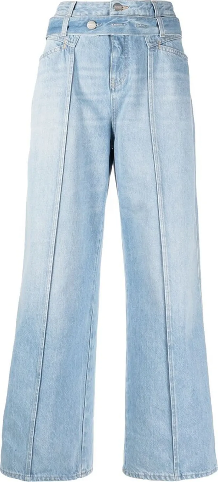 Belted Wide-Leg Jeans