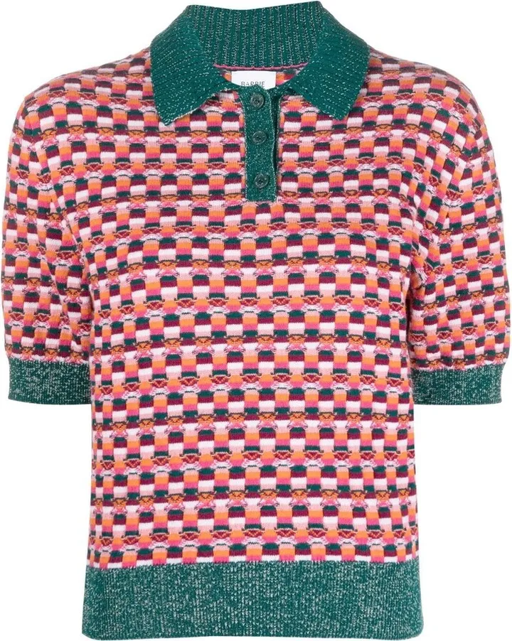Intarsia-Knit Polo Shirt