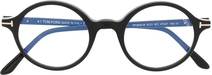 Logo-Plaque Round-Frame Glasses