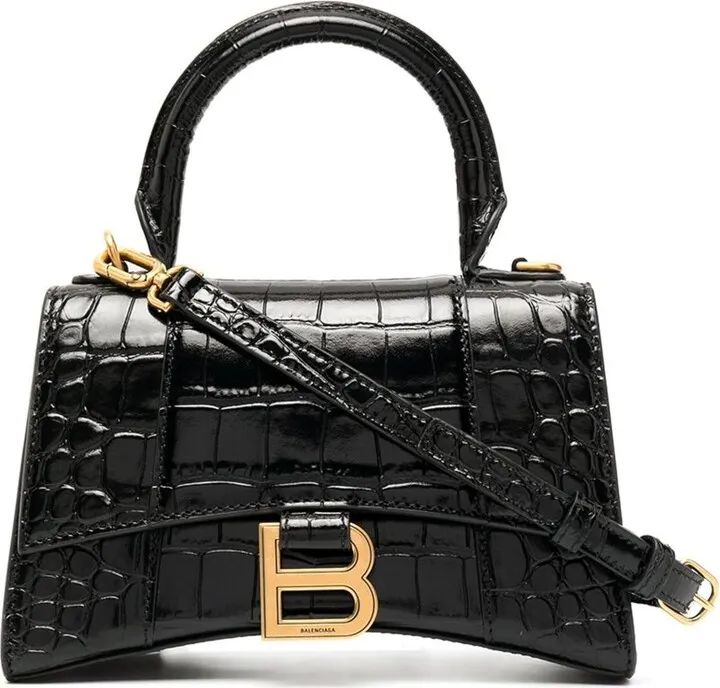 Hourglass Top-Handle Tote Bag