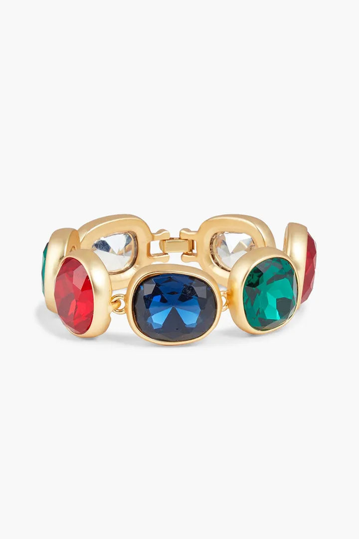 Gold-tone crystal bracelet