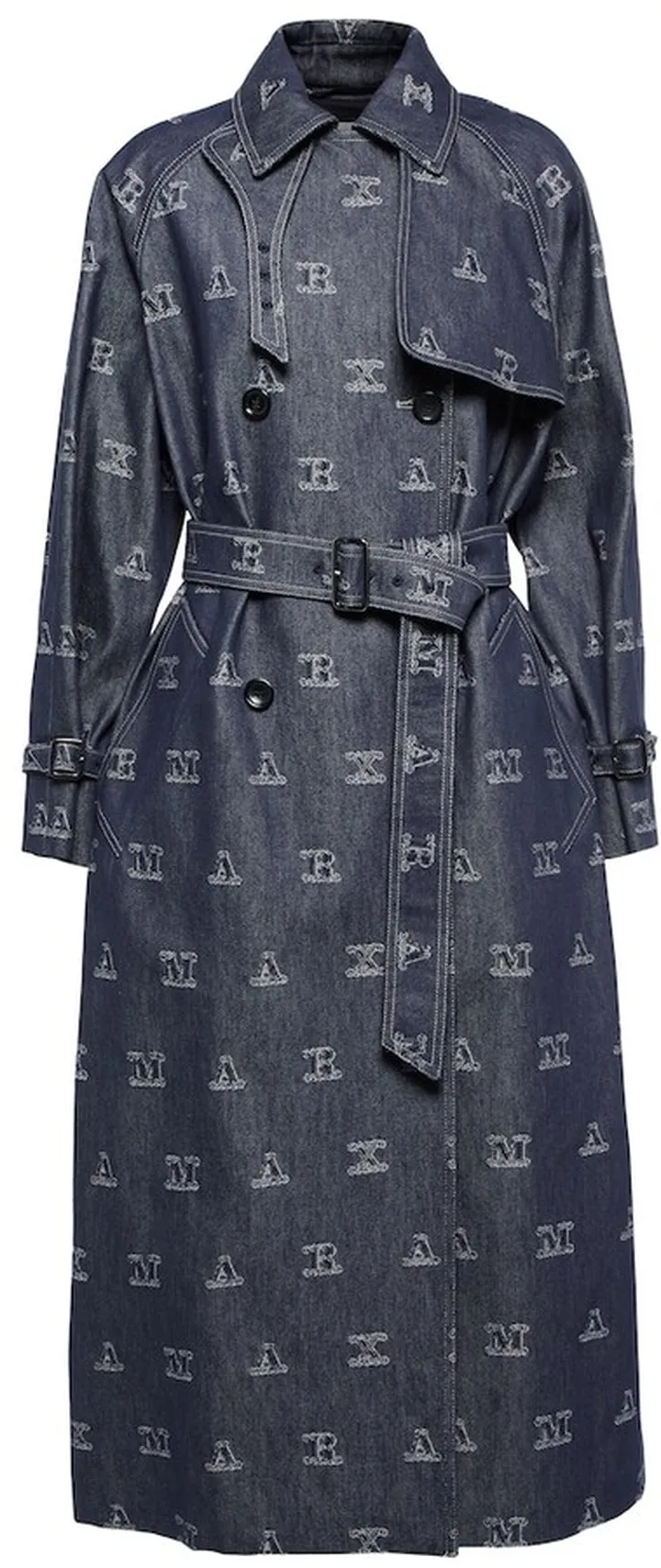 Mescal jacquard drill trench coat