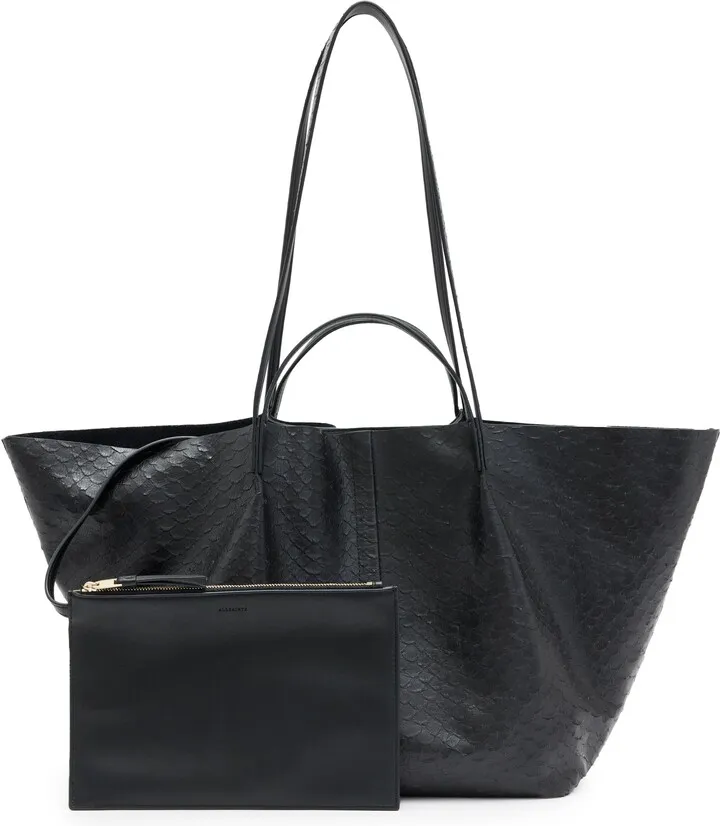 Hannah Python Embossed Leather Tote