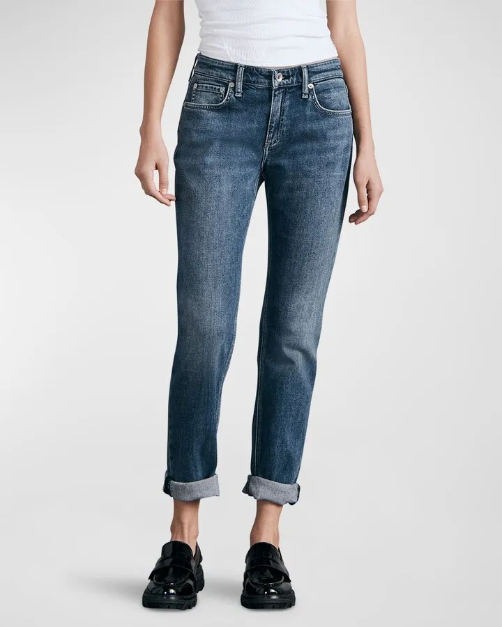 Dre Low-Rise Slim Boyfriend Jeans