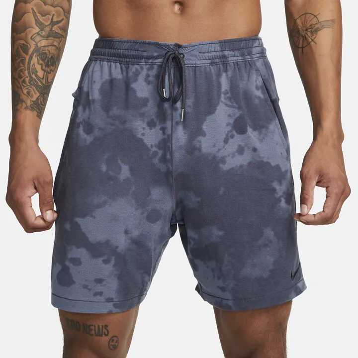 Men's Nike Yoga Dri-FIT 7" Unlined Shorts in Grey