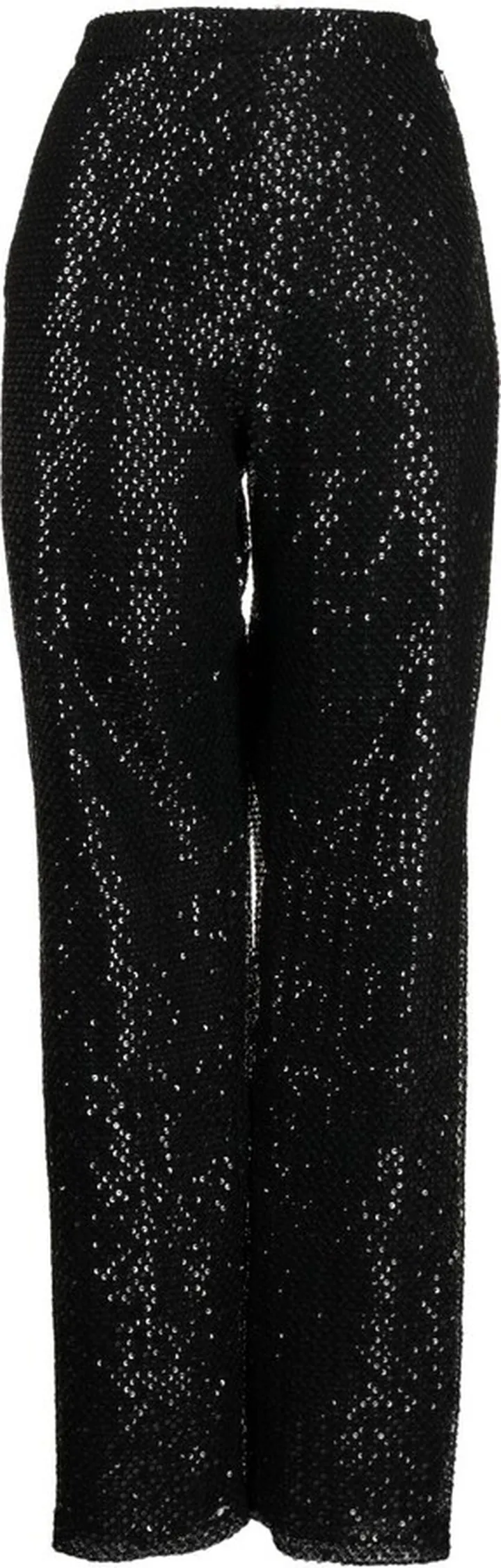 Sequined Straight-Leg Trousers
