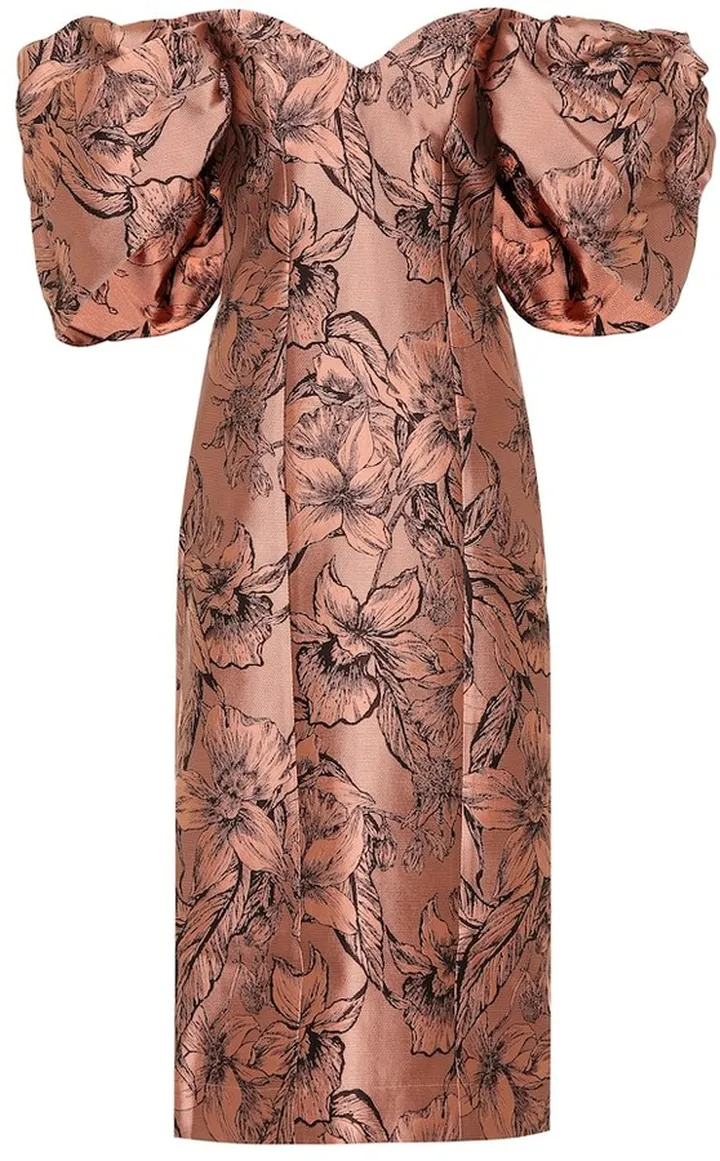Synchronicity silk-blend midi dress