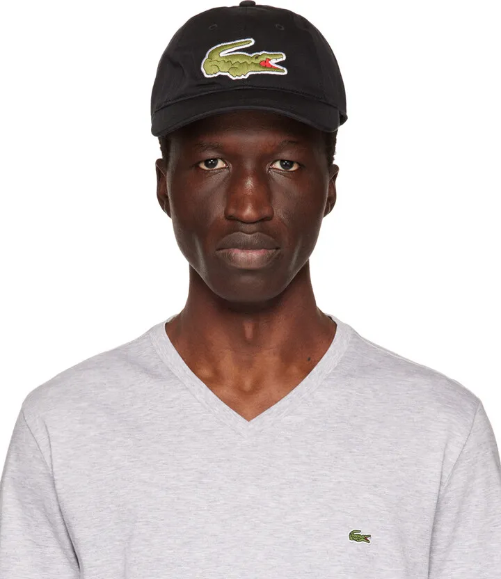 Lacoste Black Adjustable Cap