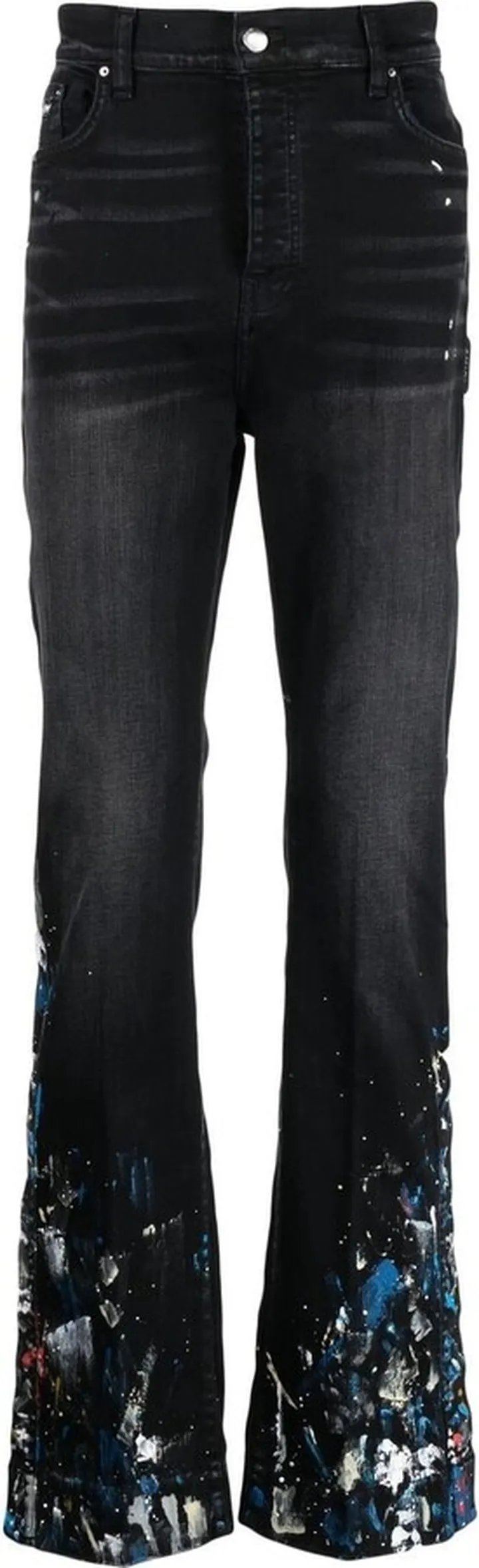 Paint Splatter Flared Jeans