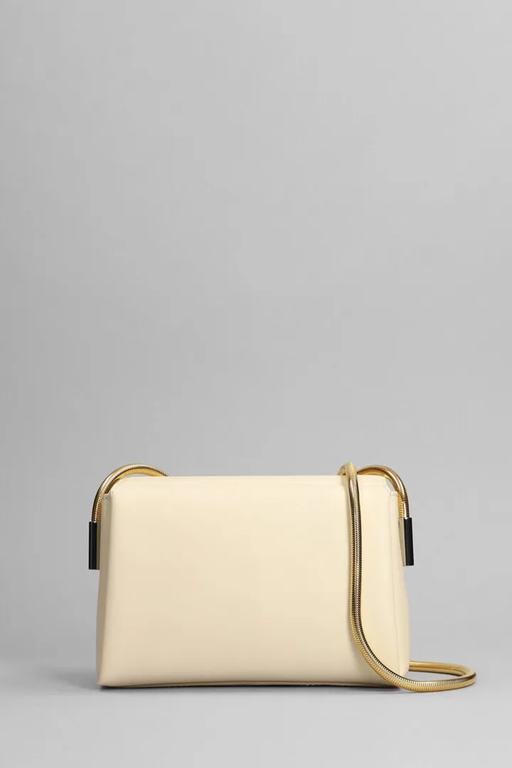 Shoulder Bag In Beige Leather