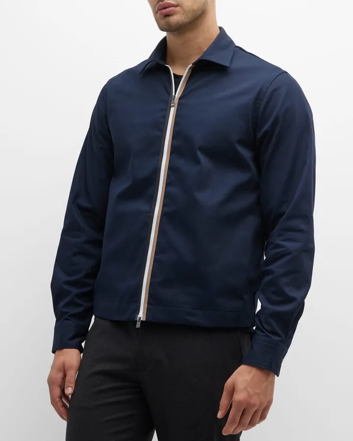 Men's Leroy Full-Zip Twill Overshirt