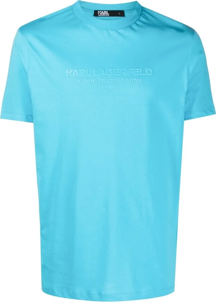 logo-embossed cotton T-shirt