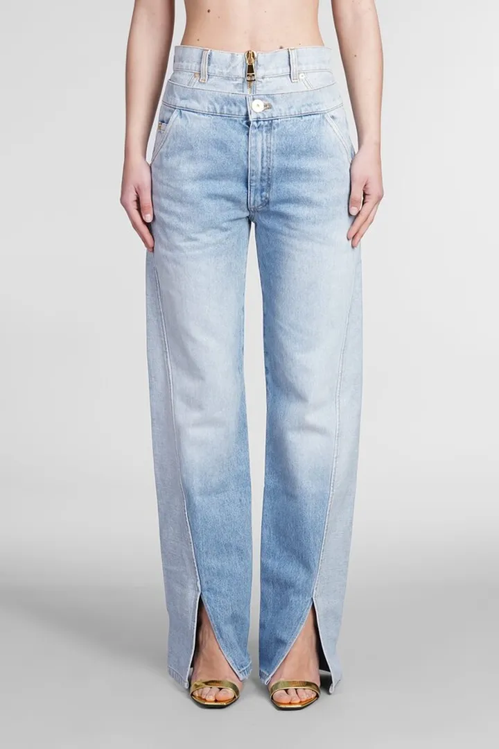 Jeans In Cyan Denim