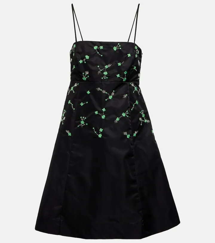 Embellished nylon minidress