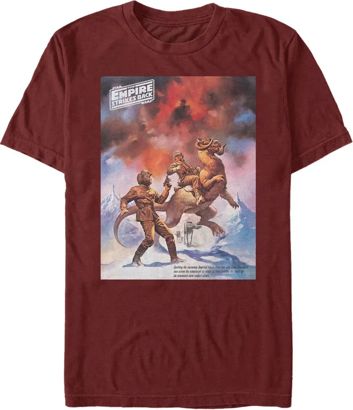 Fifth Sun Men's Star Wars Empire Strikes Back Snowalker Poster Short Sleeve T-Shirt