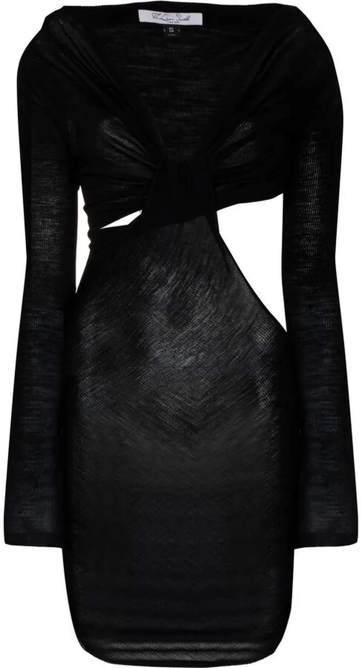Cutout-Detail Twist Mini Dress