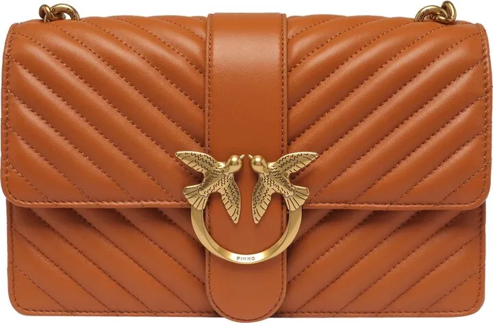 Pinko Love Classic Icon V Quilt Shoulder Bag