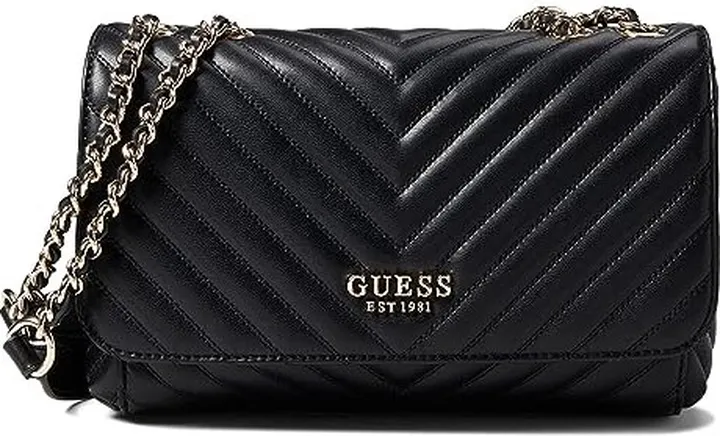 GUESS Keillah Convertible Crossbody Flap (Black) Handbags