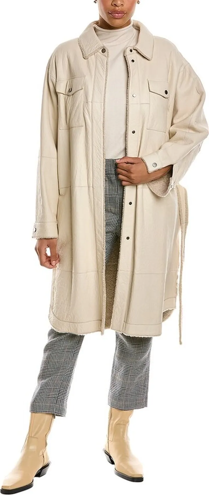 Brunello Cucinelli Leather Coat