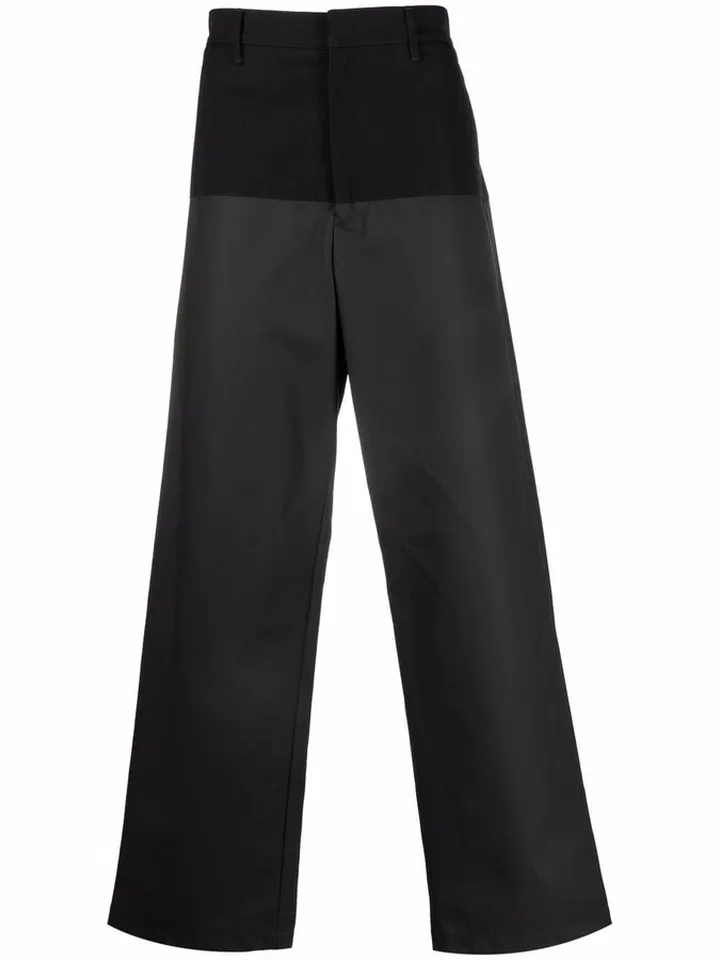 Two-Toned Straight Trousers