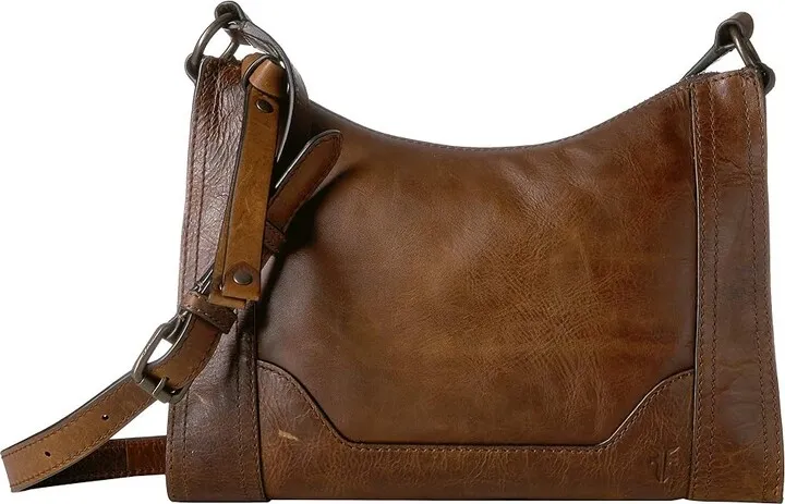 Frye Melissa Zip Crossbody (Dark Brown Antique Pull Up) Cross Body Handbags