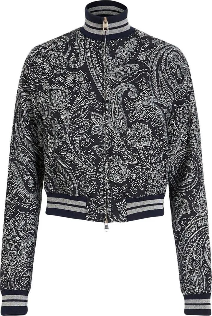 Paisley-Print Bomber Jacket