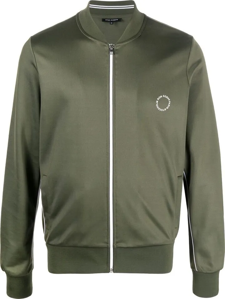 Piped-Trim Bomber Jacket