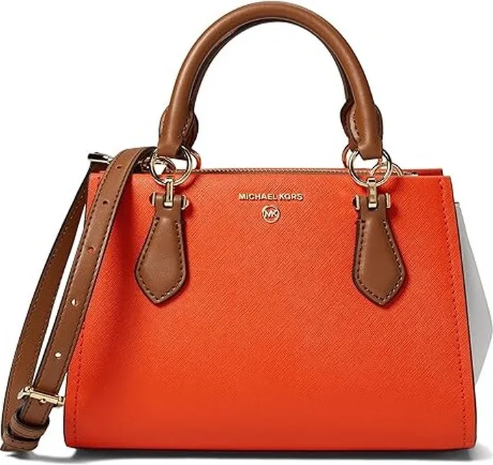 MICHAEL Michael Kors Marilyn Small Crossbody (Optic Orange Multi) Cross Body Handbags