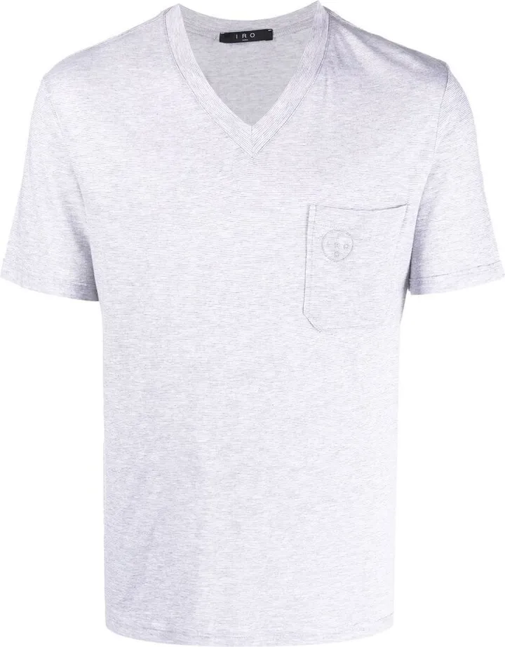 logo-print V-neck T-shirt