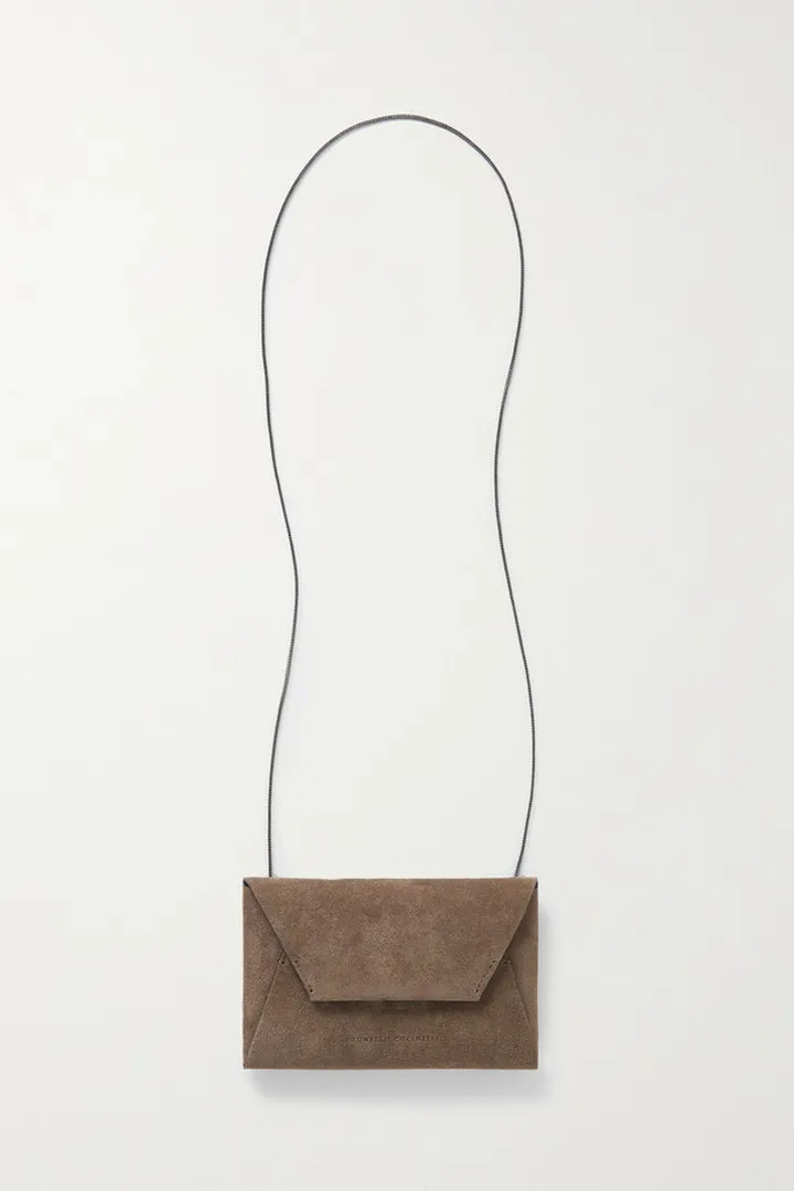 Brunello Cucinelli - Suede Shoulder Bag - Brown