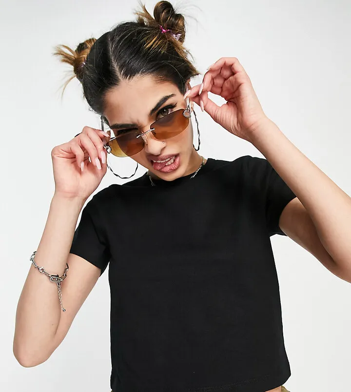 COLLUSION fitted t-shirt in black
