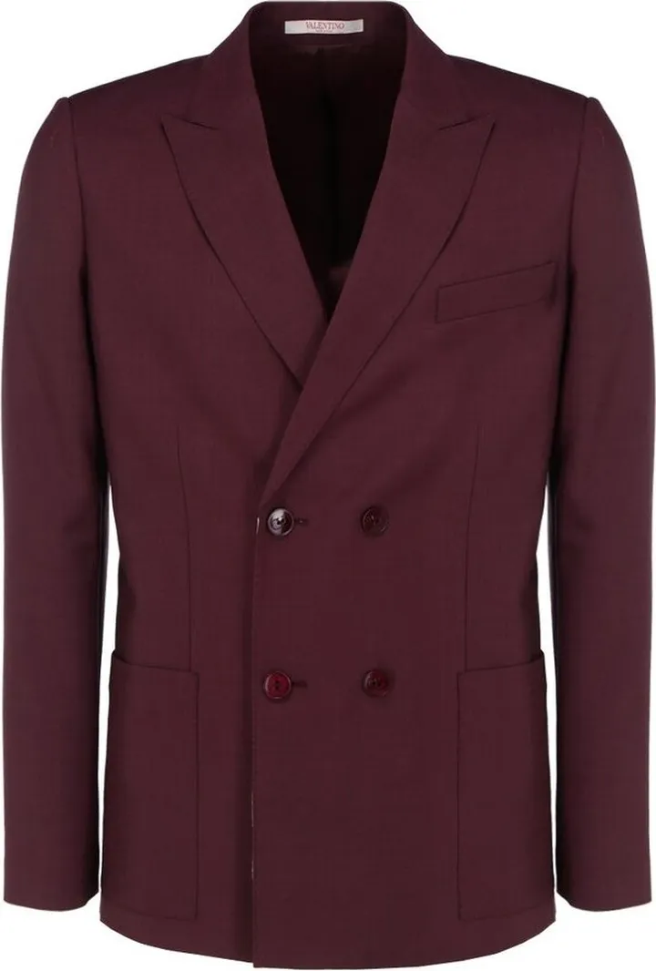 Valentino Double-Breasted Long-Sleeved Jacket