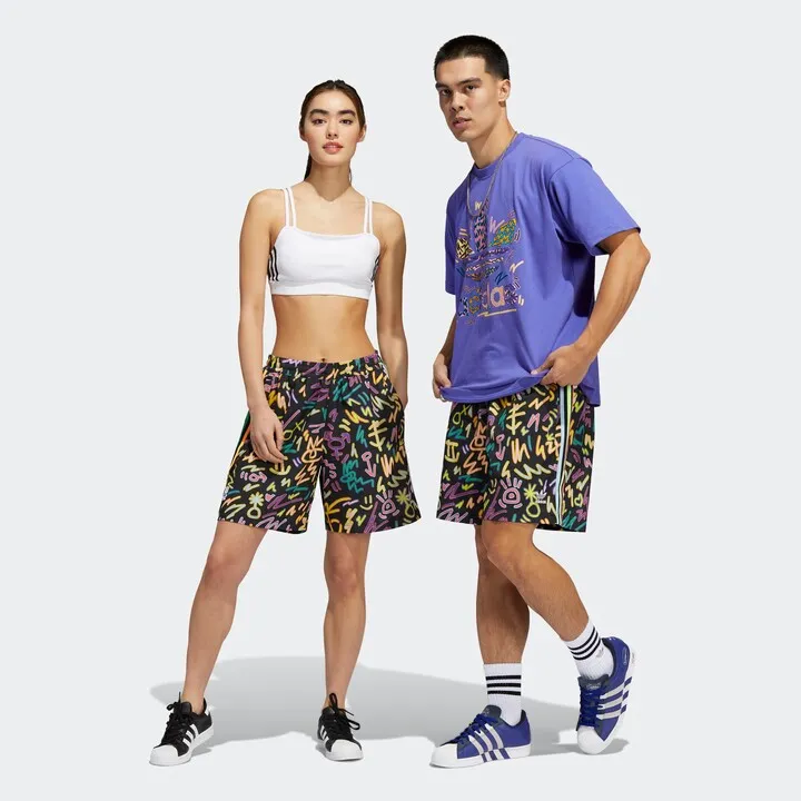 Men's adidas Love Unites Doodle Print Woven Shorts (Gender Neutral)