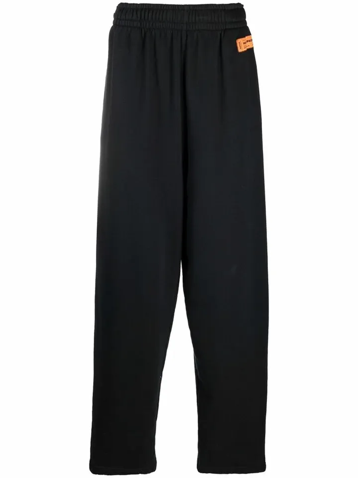 Logo-Tape Wide-Leg Track Pants