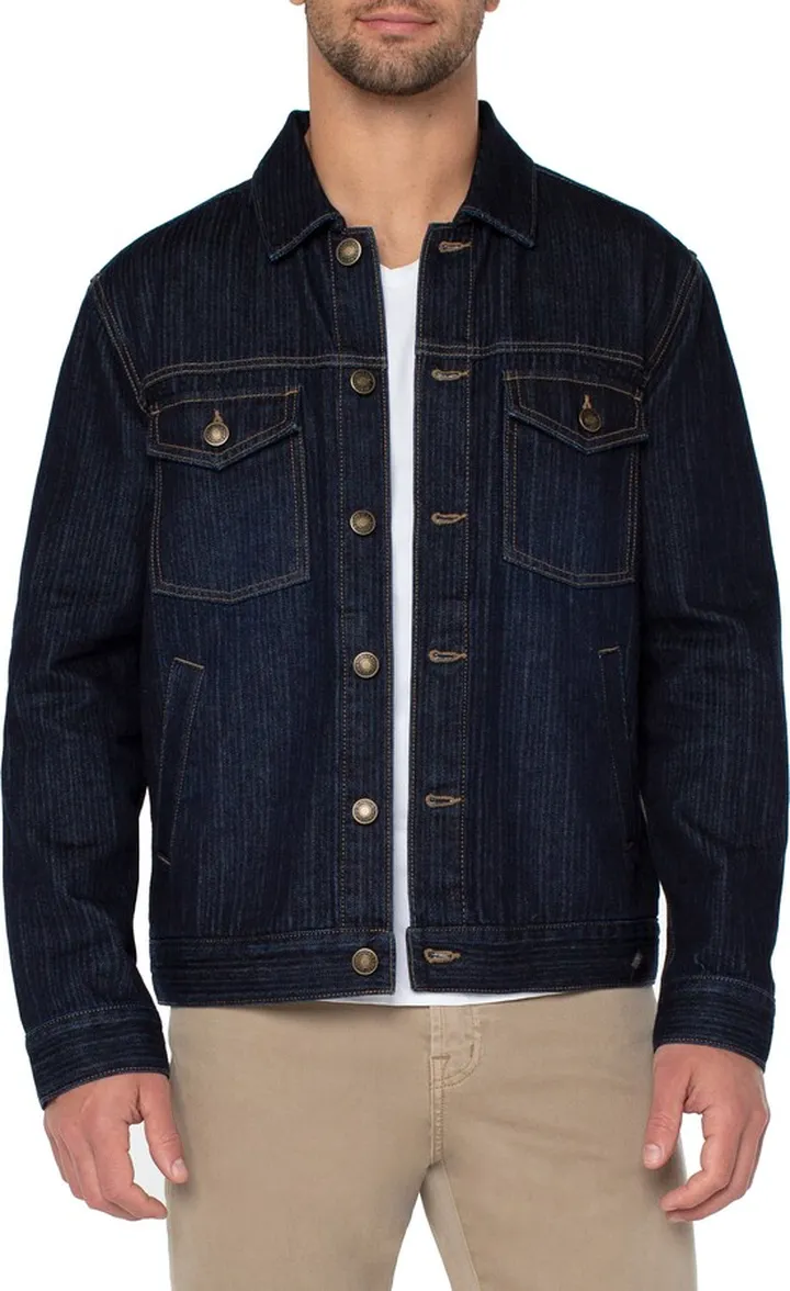 Herringbone Denim Trucker Jacket