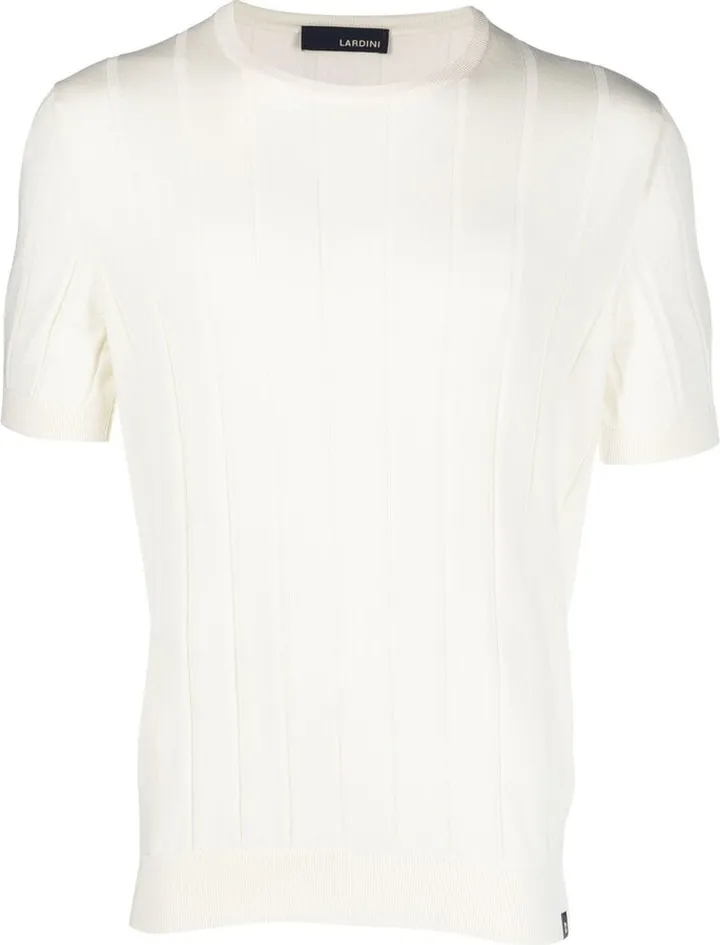 ribbed-knit cotton T-shirt