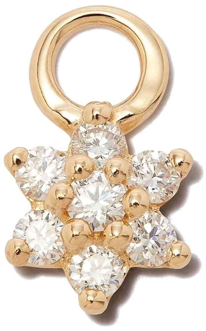 18kt Yellow Gold Flower Diamond Charm