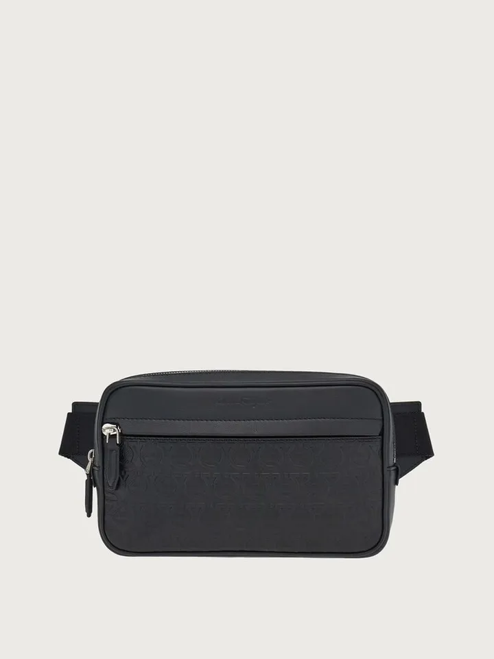 Ferragamo Men Gancini waist bag Black