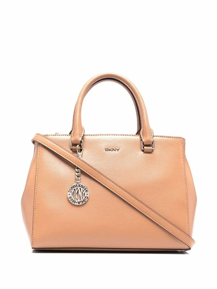 Logo-Embossed Leather Tote Bag