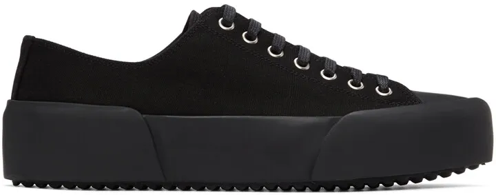 Jil Sander Black Canvas Sneakers