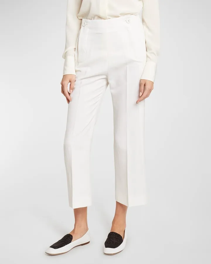 Flare-Leg Crop Sailor Pants