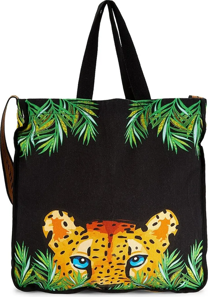 Gender Neutral Tropical-Print Travel Tote