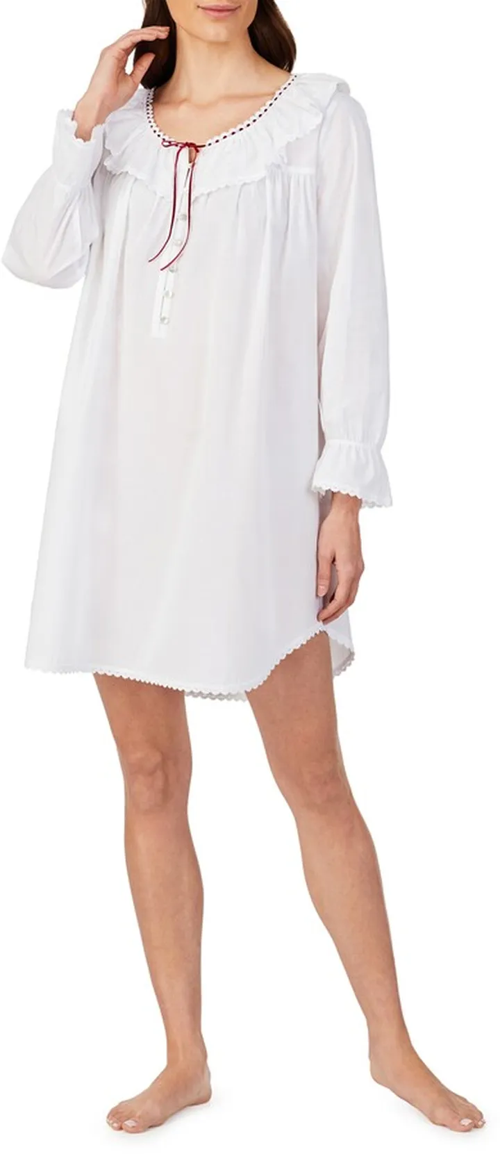 Cotton Lawn Short Nightgown
