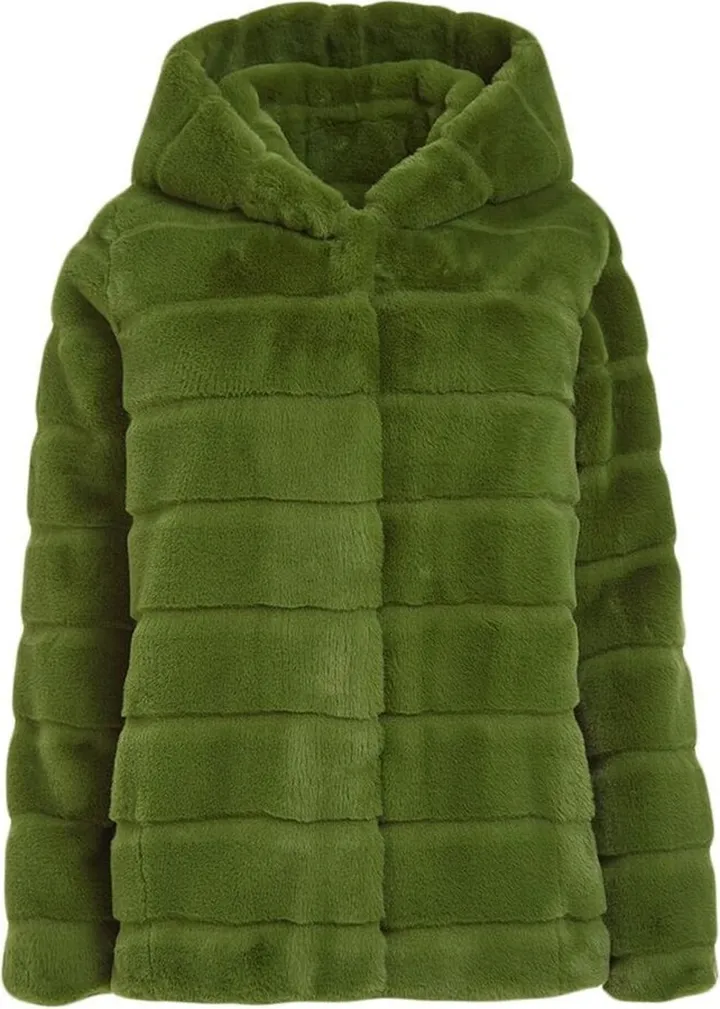 Faux-Fur Hooded Coat